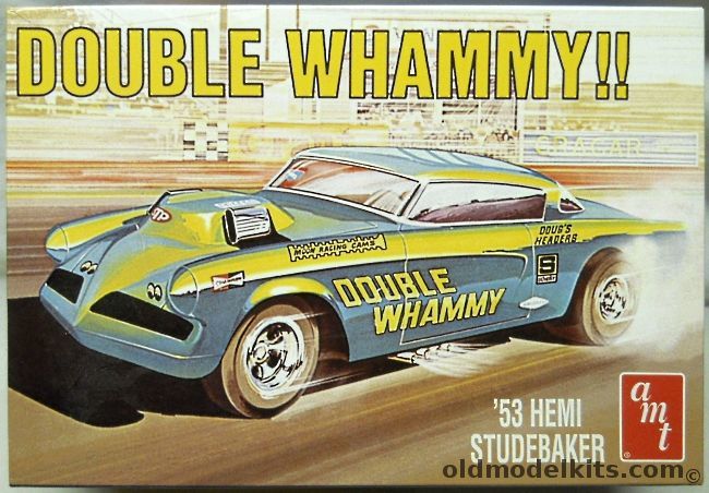 AMT 1/25 1953 Studebaker Commander Starliner Double Whammy -  Stock Loewy Coupe or Race Car, 30107 plastic model kit